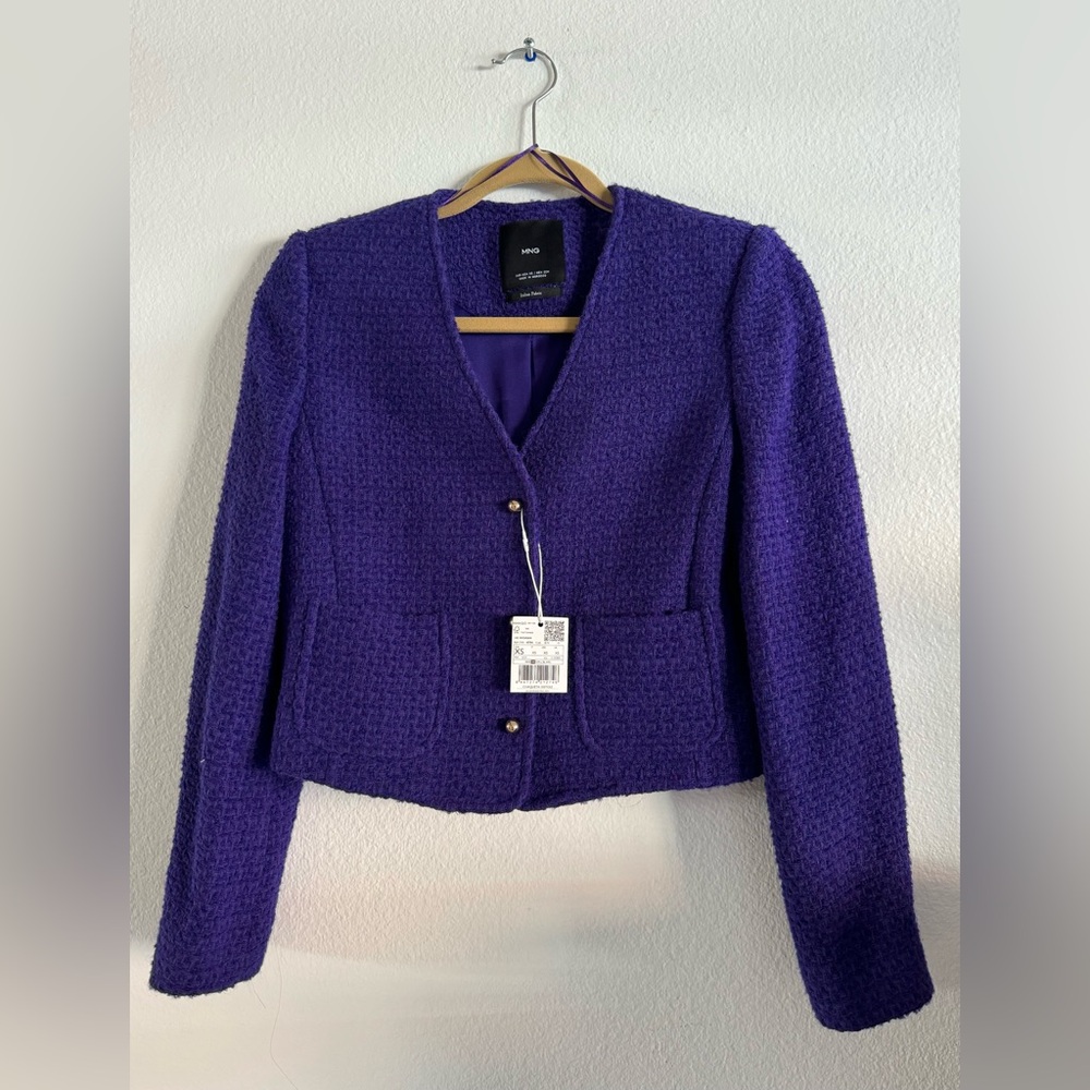 Mango Deep Purple Women's Blazer